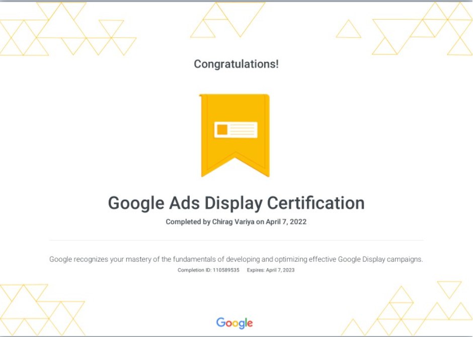 Google Ads Display Certification