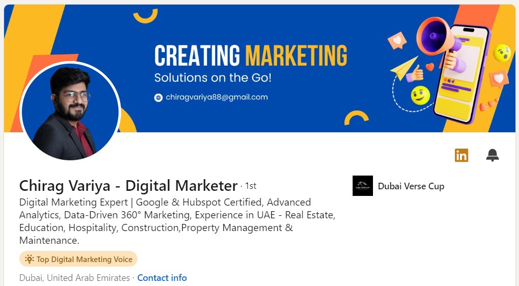 LinkedIn Top Digital Marketing Voice profile